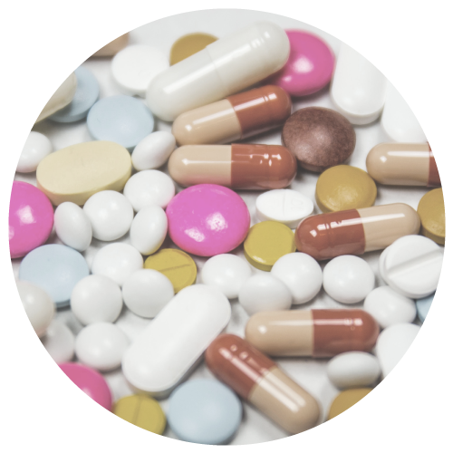 various medication capsules
